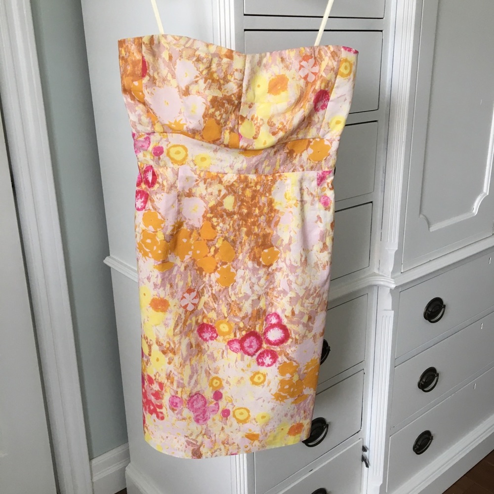 J. Crew Floral Strapless Dress